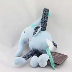 Doudou éléphant bleu étoiles DPAM