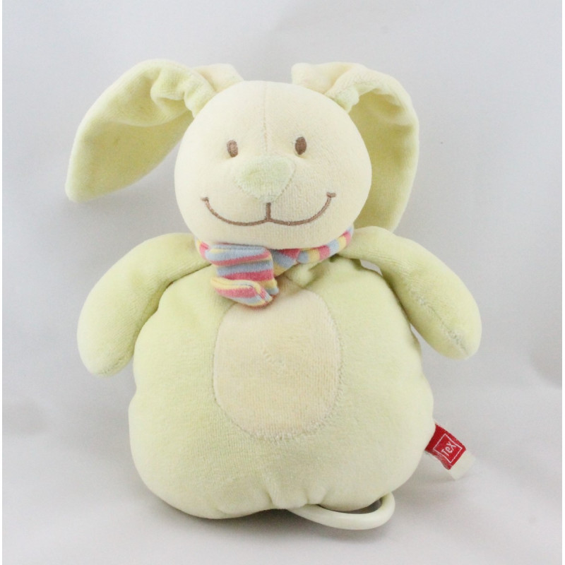 Doudou musical lapin vert anis TEX