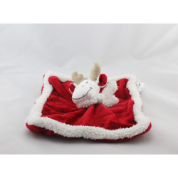 Doudou plat elan cerf renne rouge noël KITCHOUN NICOTOY