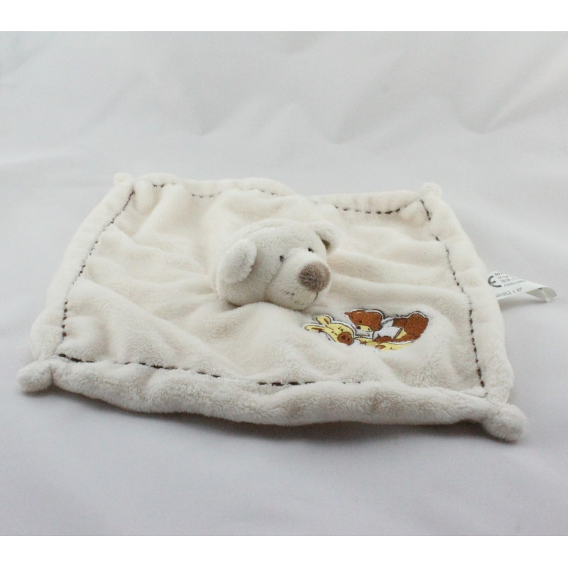 Doudou plat ours blanc MAXITA