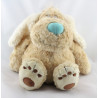 Doudou chien beige nez bleu ANNA CLUB PLUSH