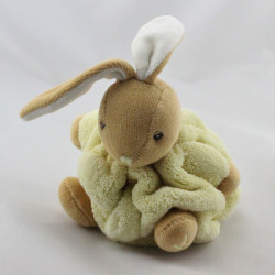 Doudou petit lapin Plume jaune KALOO