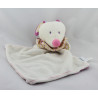Doudou plat souris blanche rose étoiles VERTBAUDET