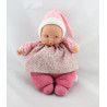 Doudou bébé poupée Baby Pouce rose fleurs COROLLE 2012
