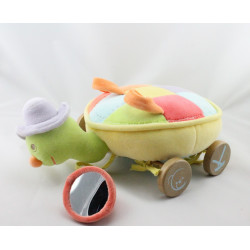 Voiture à tirer doudou Tortue multicolore KALOO