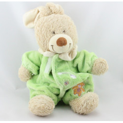Doudou lapin combinaison verte nuage papillon ours TEX