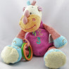 Doudou hochet rhinocéros rose DOUKIDOU