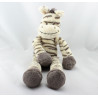 Doudou zèbre écru gris NICOTOY