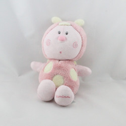 Doudou papillon rose LUMINOU 22 cm