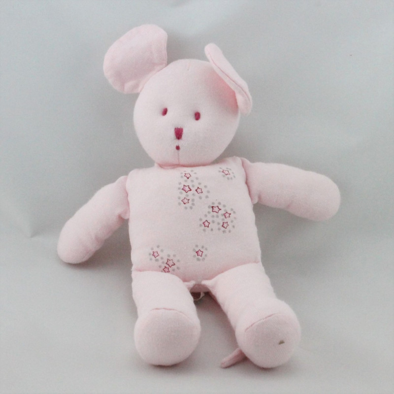 Doudou souris rose étoiles PETIT BATEAU 