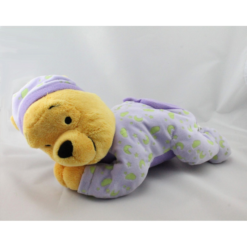 Doudou winnie mauve violet nuages lunes phosphorescent DISNEY