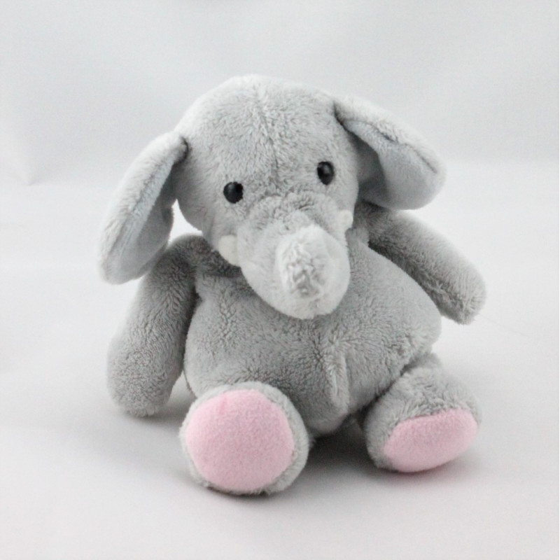 Doudou éléphant gris HISTOIRE D'OURS 16 cm