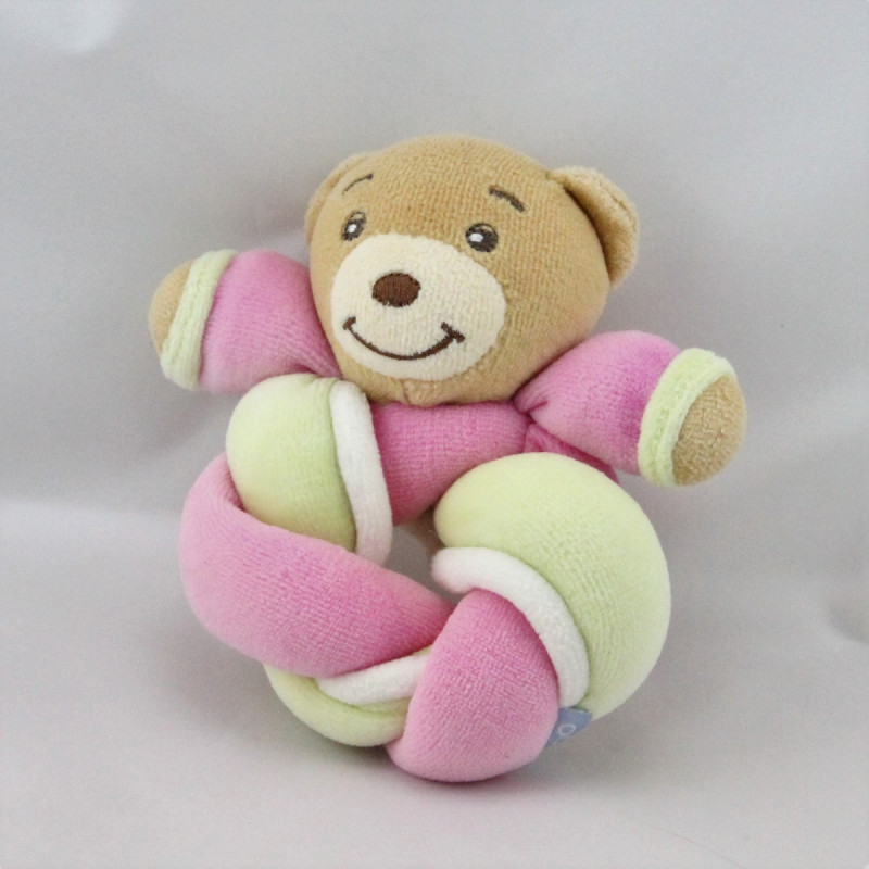 Mini Doudou lapin rose jaune noeud candies lollies KALOO