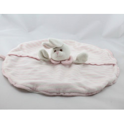 Doudou Plat carré ours rose fleurs BUKOWSKI