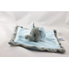 Doudou plat éléphant bleu gris SANDY