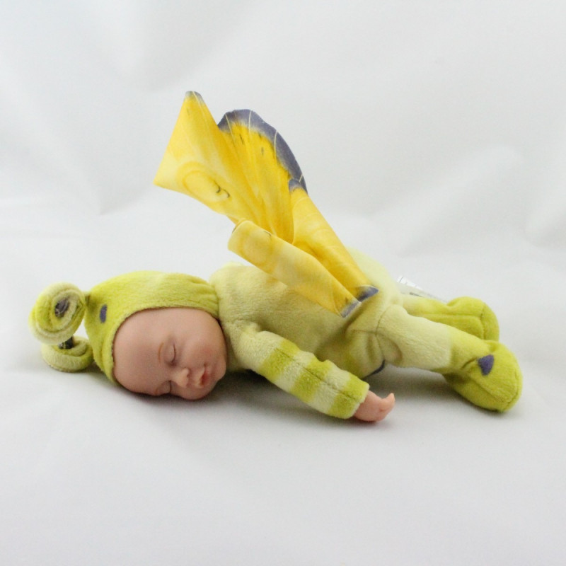 Poupée papillon vert jaune ANNE GEDDES 25 cm 