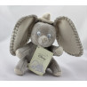 Doudou éléphant gris Dumbo NICOTOY 17 cm