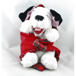 Doudou chien dalmatien mouchoir couverture rouge carreaux DISNEY 
