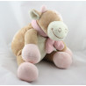 Doudou vache Lola Rosalie beige rose NOUKIE'S 30 cm