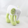 Doudou éléphant blanc vert GRAIN DE BLE