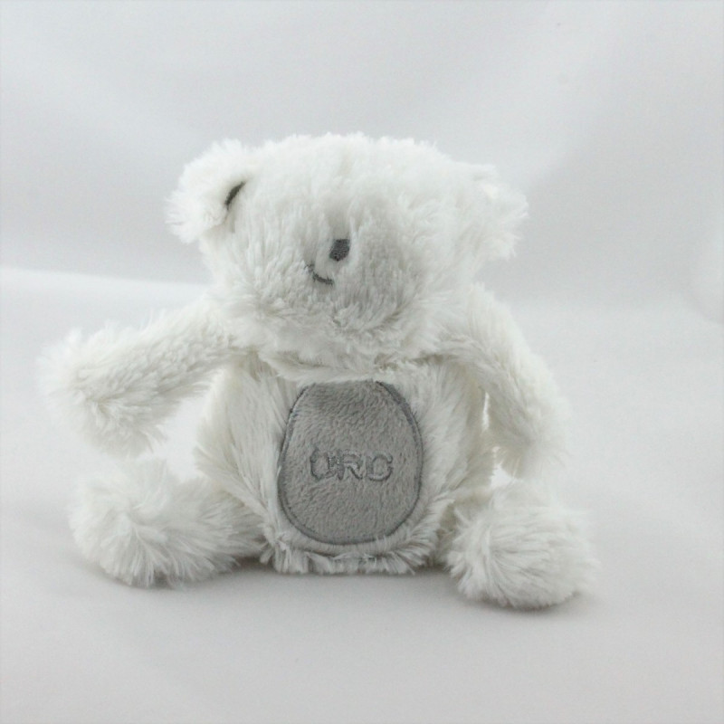 Doudou ours blanc gris ORCHESTRA