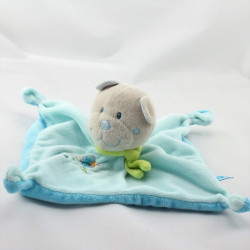 Doudou plat ours bleu papillon escargot TEX BABY NEUF