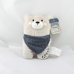 Doudou ours gris foulard bleu jean Creeks LA HALLE