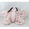 Doudou papillon rose fleurs NOUNOURS
