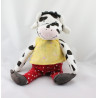 Doudou vache pull jaune pantalon rouge IKEA