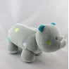 Doudou range pyjama rhinocéros gris bleu vert SUCRE D'ORGE