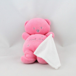 Doudou ours rose c'est moi mouchoir KIABI BEBE
