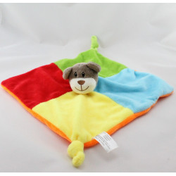 Doudou plat ours bleu jaune vert rouge orange ZEEMAN