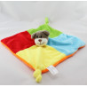 Doudou plat ours bleu jaune vert rouge orange ZEEMAN