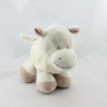 Doudou hippopotame blanc écru beige GIPSY