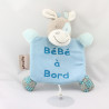 Doudou ane cheval bleu gris BEBE A BORD NATTOU