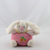 Doudou lapin rose jaune carottes MAXITA
