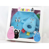 Doudou plat rond Barbapapa bleu Barbibul étiquette JEMINI Neuf