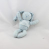 Doudou Lapin bleu ciel oiseaux PETIT BATEAU