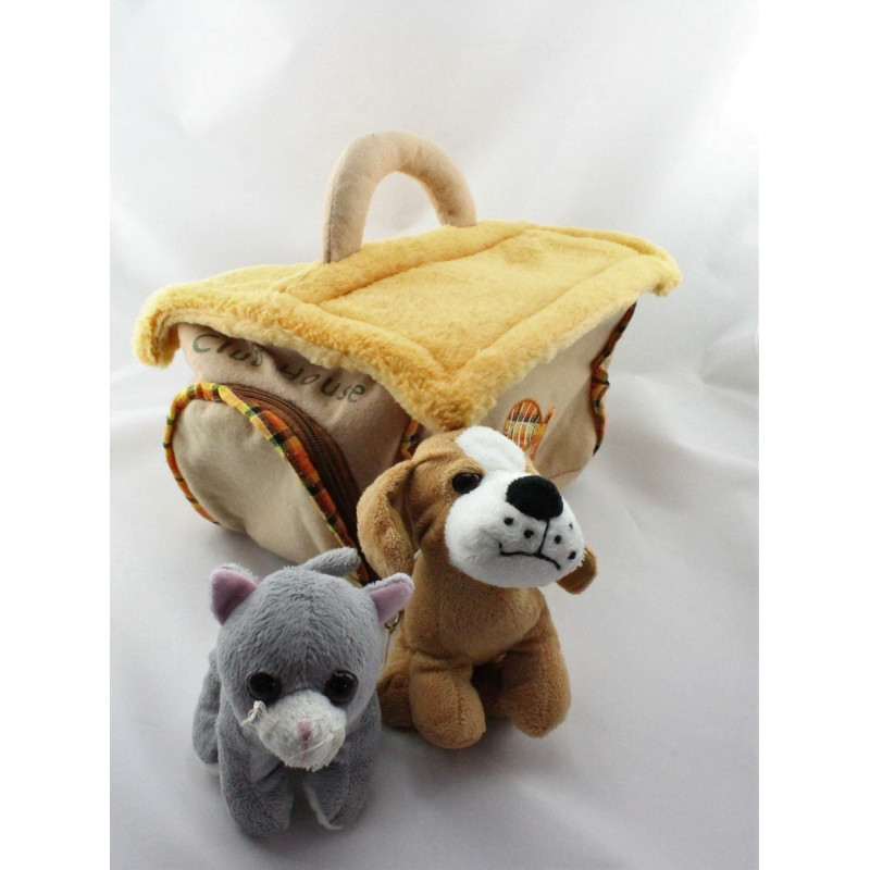Niche avec peluche chien et chat SIPLEC