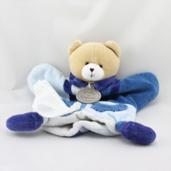 Doudou et compagnie plat marionnette ours fun bleu 