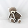 Doudou peluche ours marron blanc HISTOIRE D'OURS