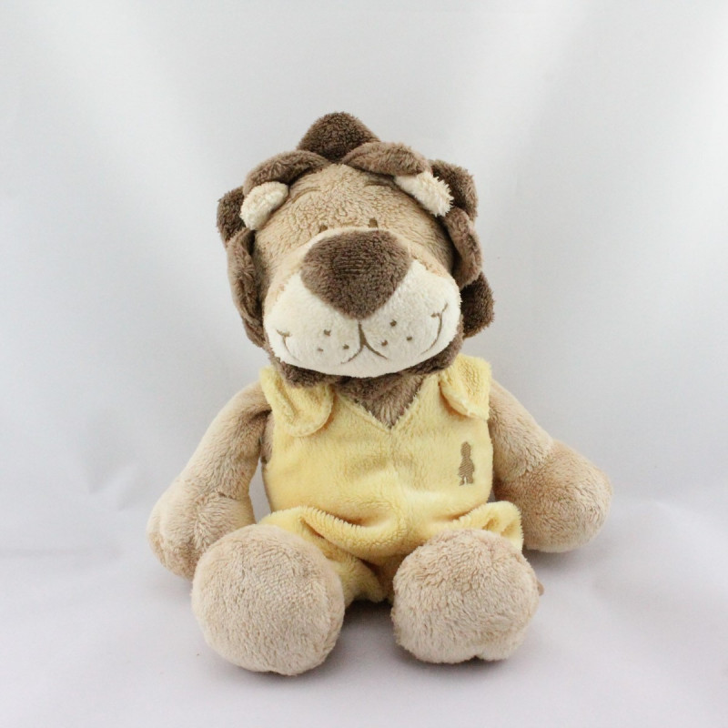 Doudou lion beige marron jaune BABOUM NOUKIE'S