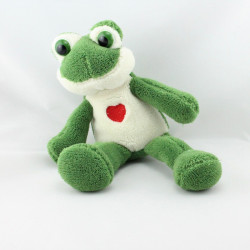 Doudou grenouille verte coeur rouge CP INTERNATIONAL