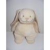 Doudou lapin écru beige avec écharpe NICOTOY