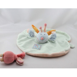 Doudou plat feuille libellule Zéphir et Zoé MOULIN ROTY 