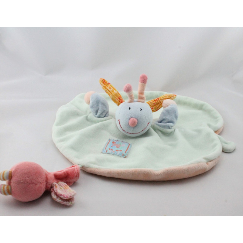 Doudou plat feuille libellule Zéphir et Zoé MOULIN ROTY 