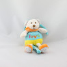 Doudou musical ours bleu jaune orange Love CP INTERNATIONAL