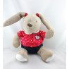 Doudou lapin beige rouge bleu marine Ocean Club BABYSUN