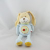 Doudou chien lapin bleu ciel escargot brodé TEX