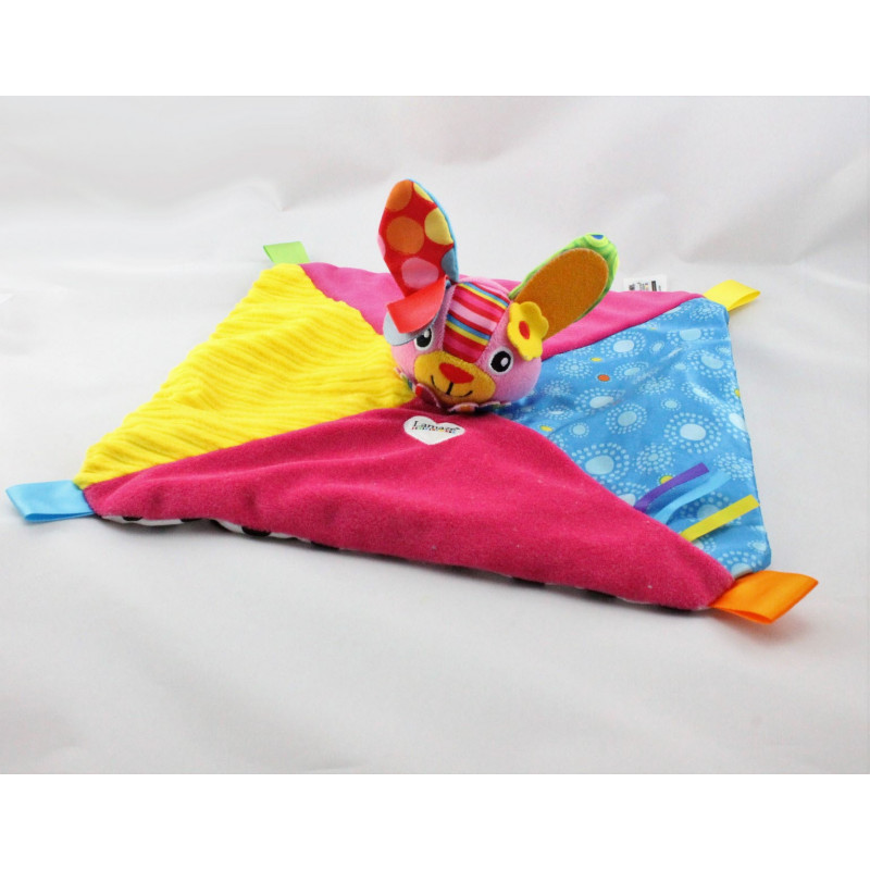 Doudou plat lapin multicolore LAMAZE